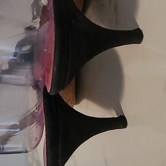 Kate Spade Esme Black Leather Suede Satin Bow Slingback Heels Pumps Designer 8 - Picture 8 of 15